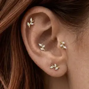 piercing mini ramo de zirconia titanio
